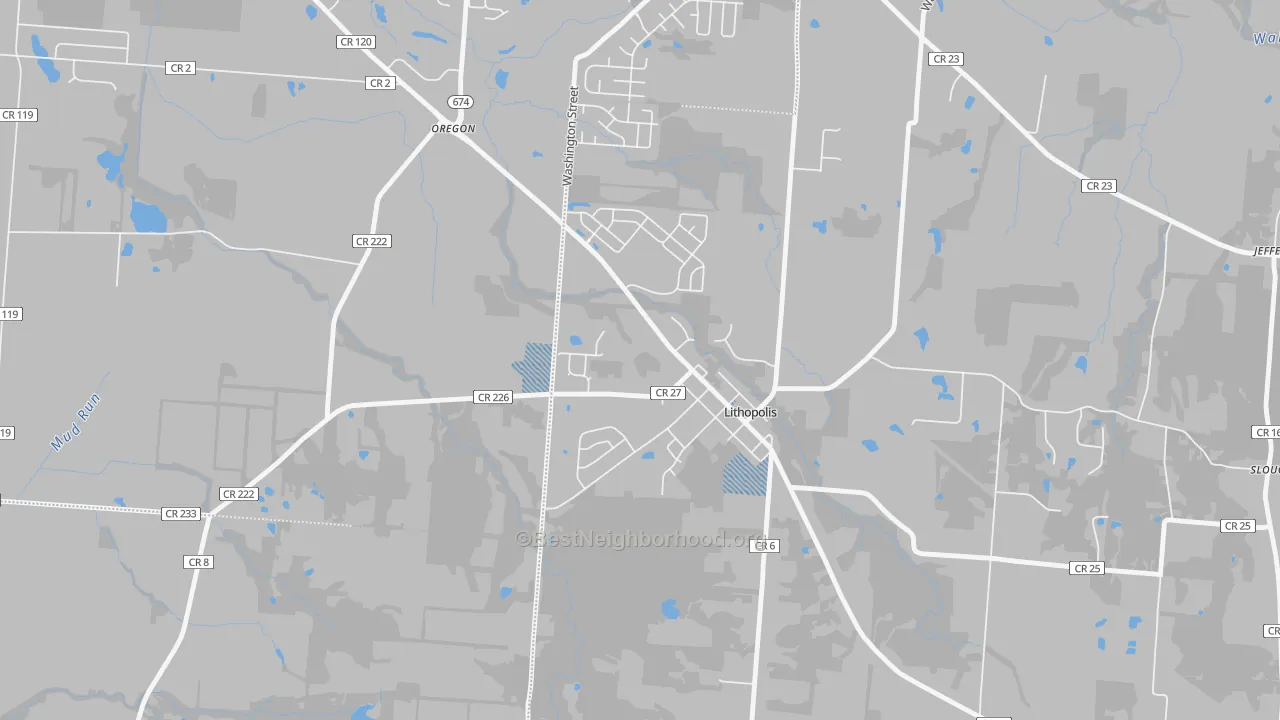 Transit Grade map of 43136, OH