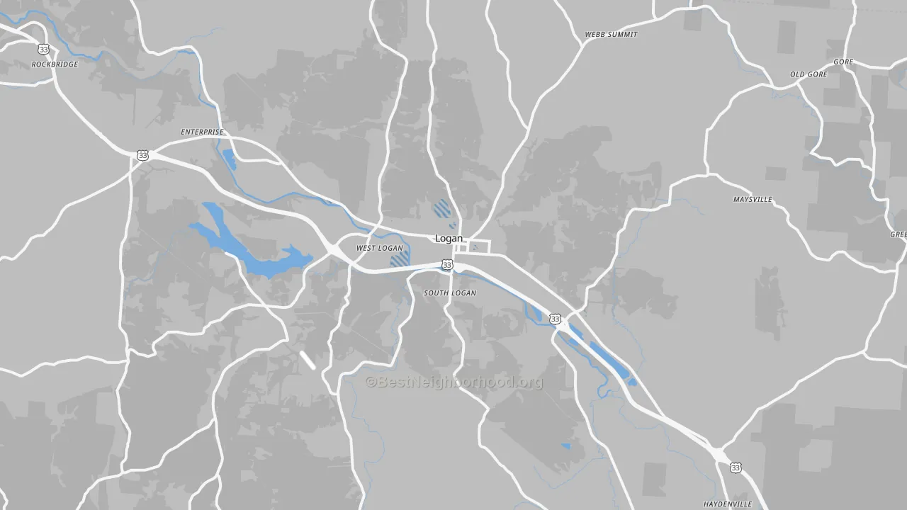 Transit Grade map of 43138, OH