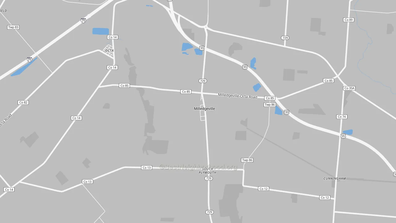 Transit Grade map of 43142, OH