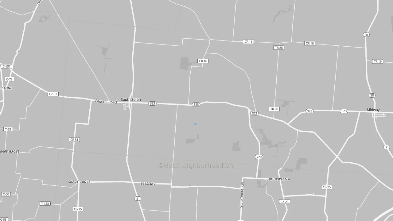 Transit Grade map of 43153, OH