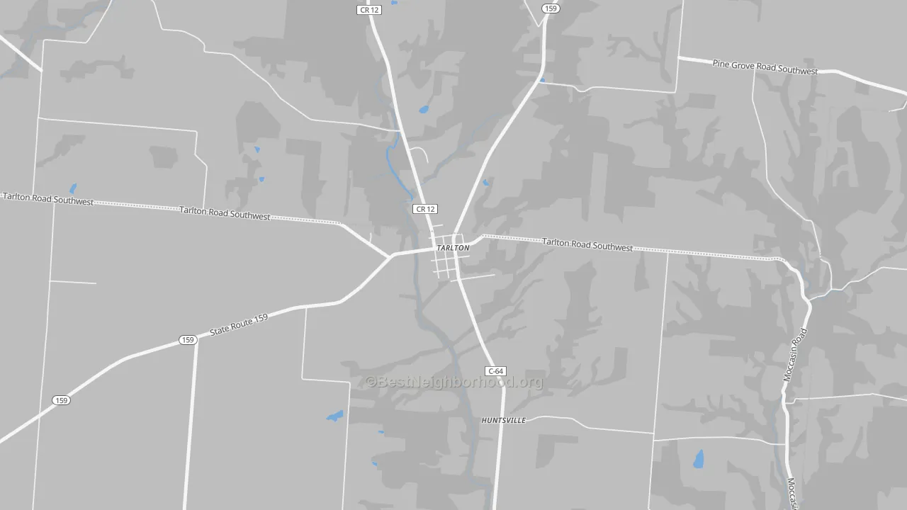 Transit Grade map of 43156, OH