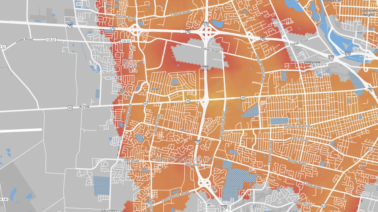 Transit Grade map of 43228, OH