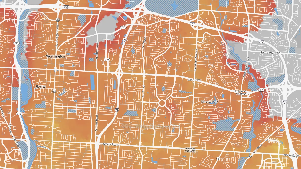 Transit Grade map of 43229, OH