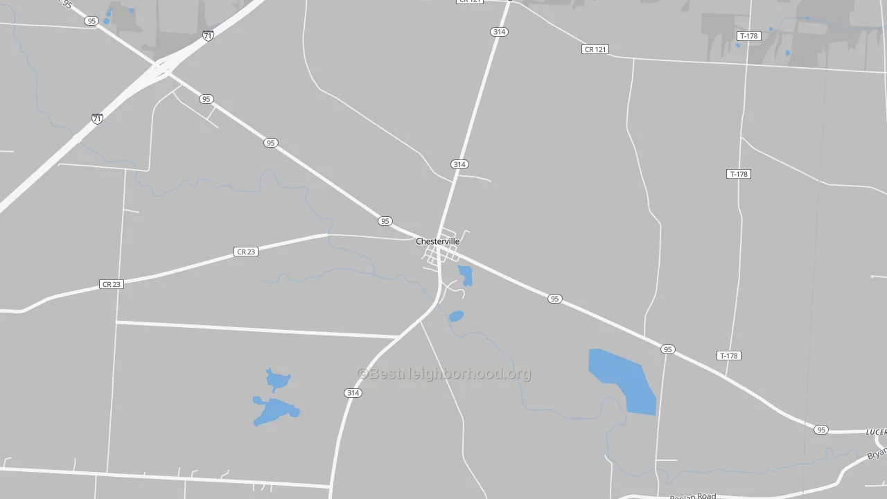 Transit Grade map of 43317, OH