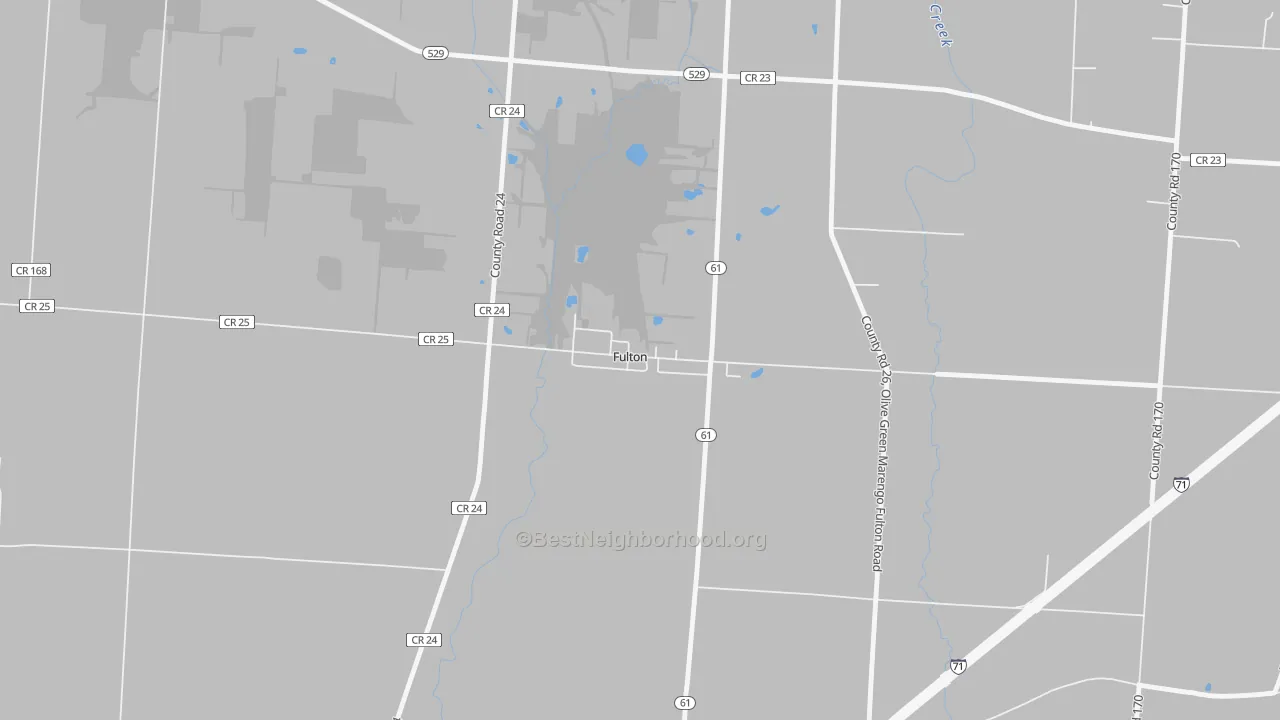 Transit Grade map of 43321, OH
