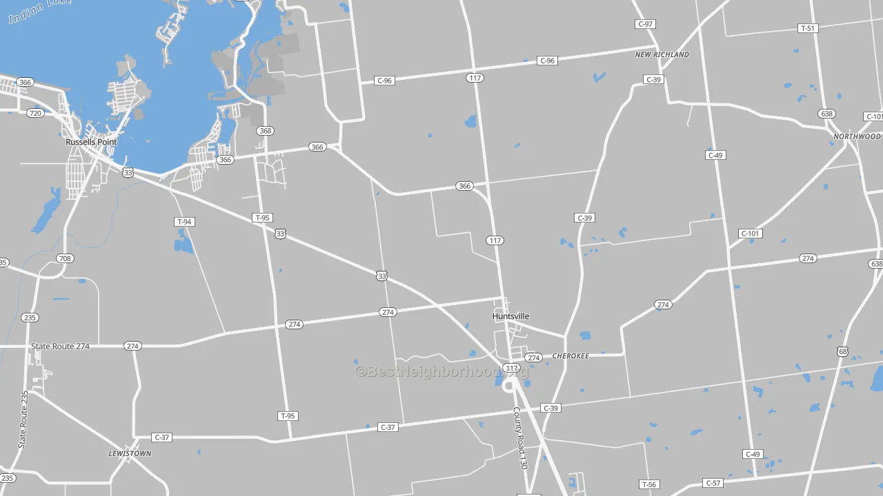 Transit Grade map of 43324, OH