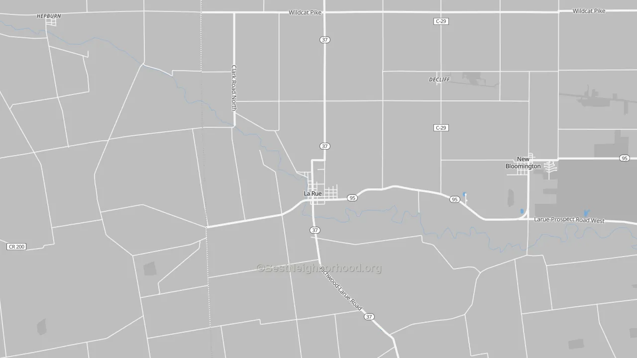 Transit Grade map of 43332, OH