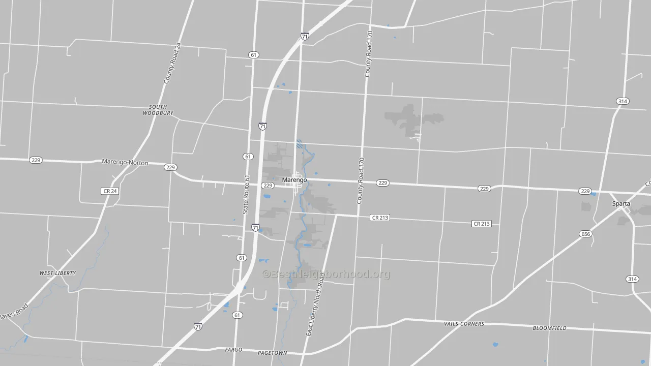 Transit Grade map of 43334, OH