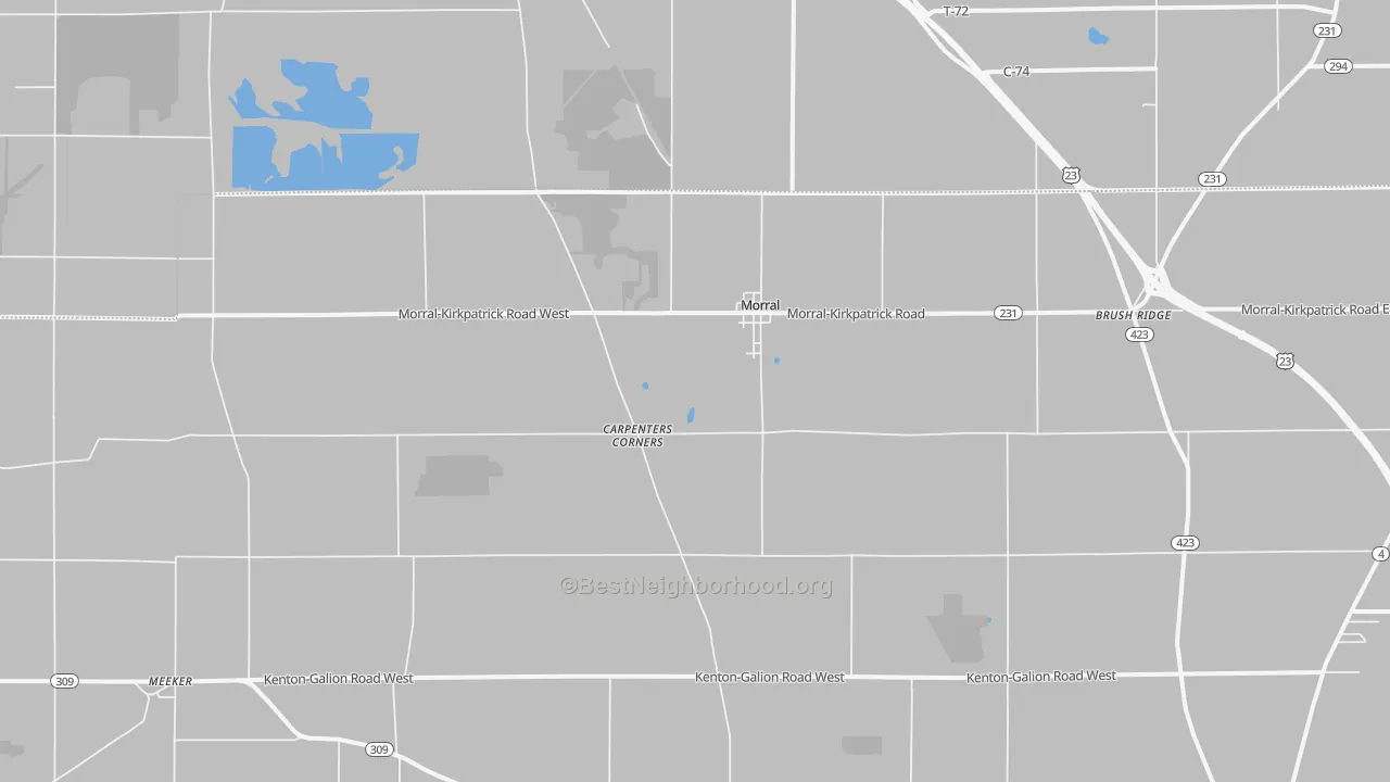 Transit Grade map of 43337, OH