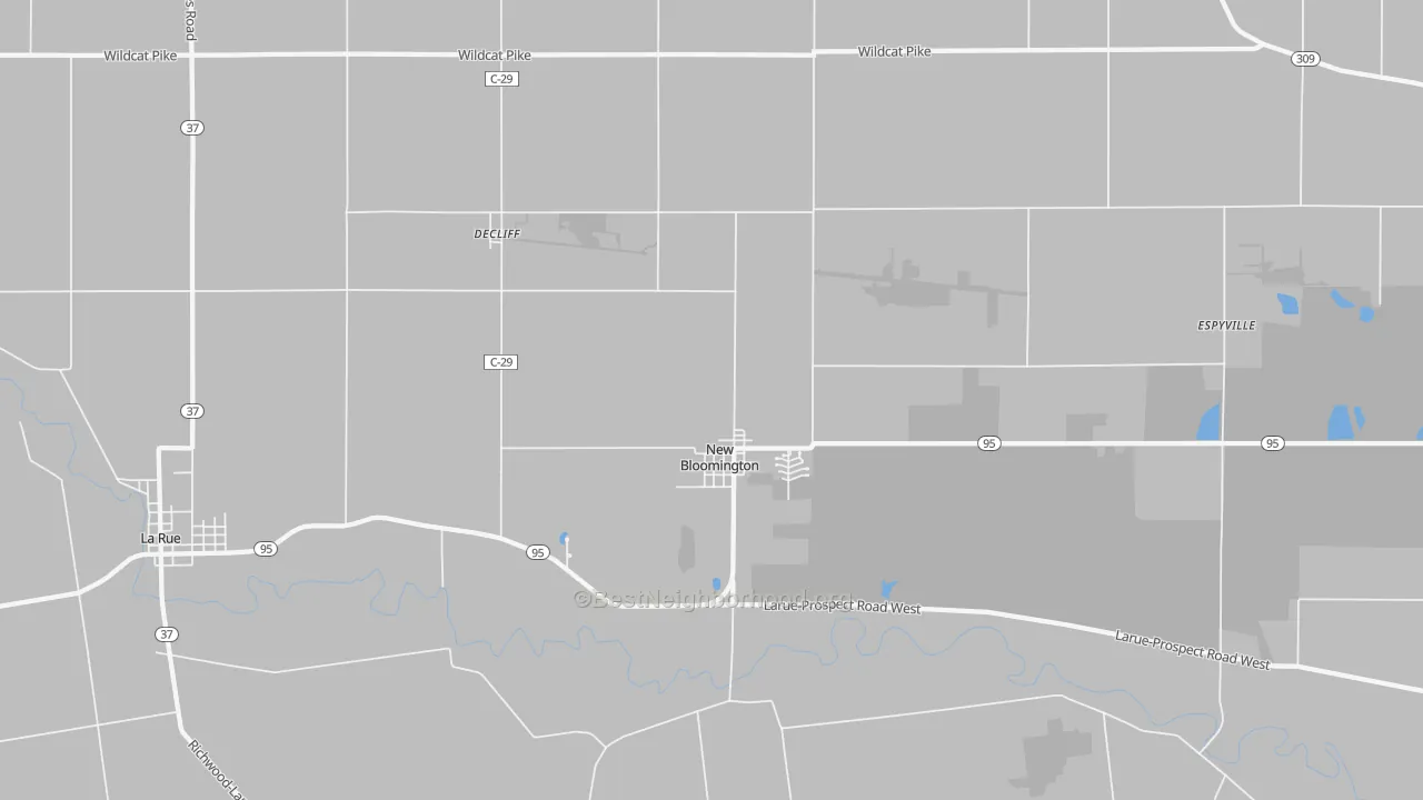 Transit Grade map of 43341, OH