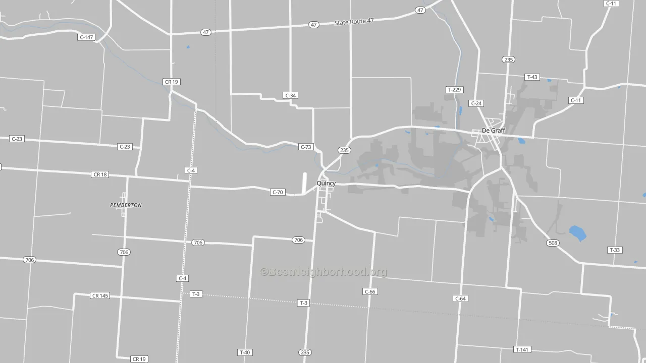 Transit Grade map of 43343, OH