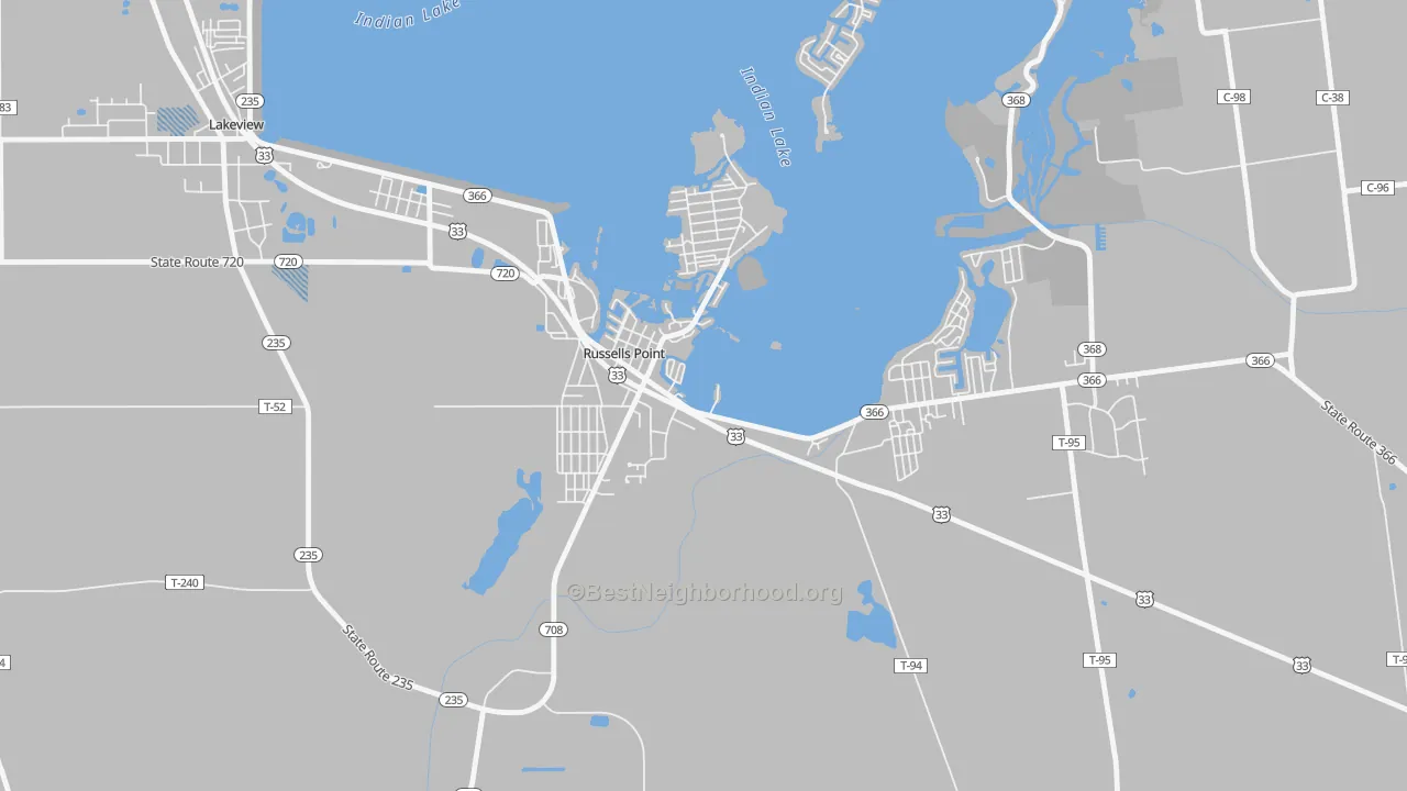 Transit Grade map of 43348, OH
