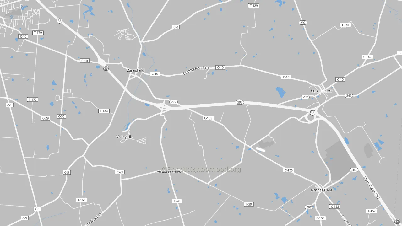 Transit Grade map of 43360, OH