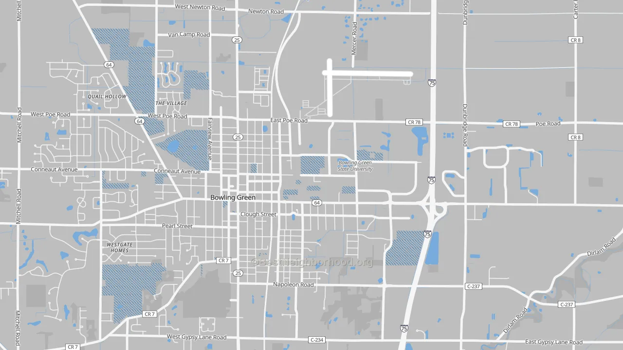 Transit Grade map of 43403, OH
