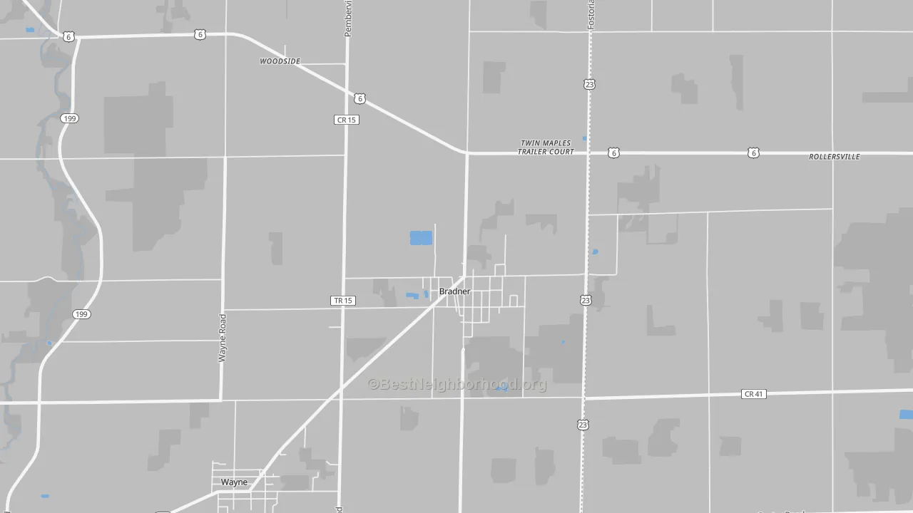 Transit Grade map of 43406, OH