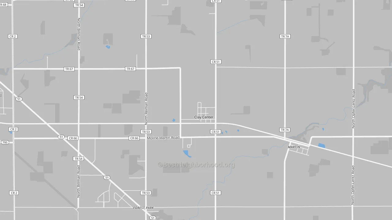 Transit Grade map of 43408, OH