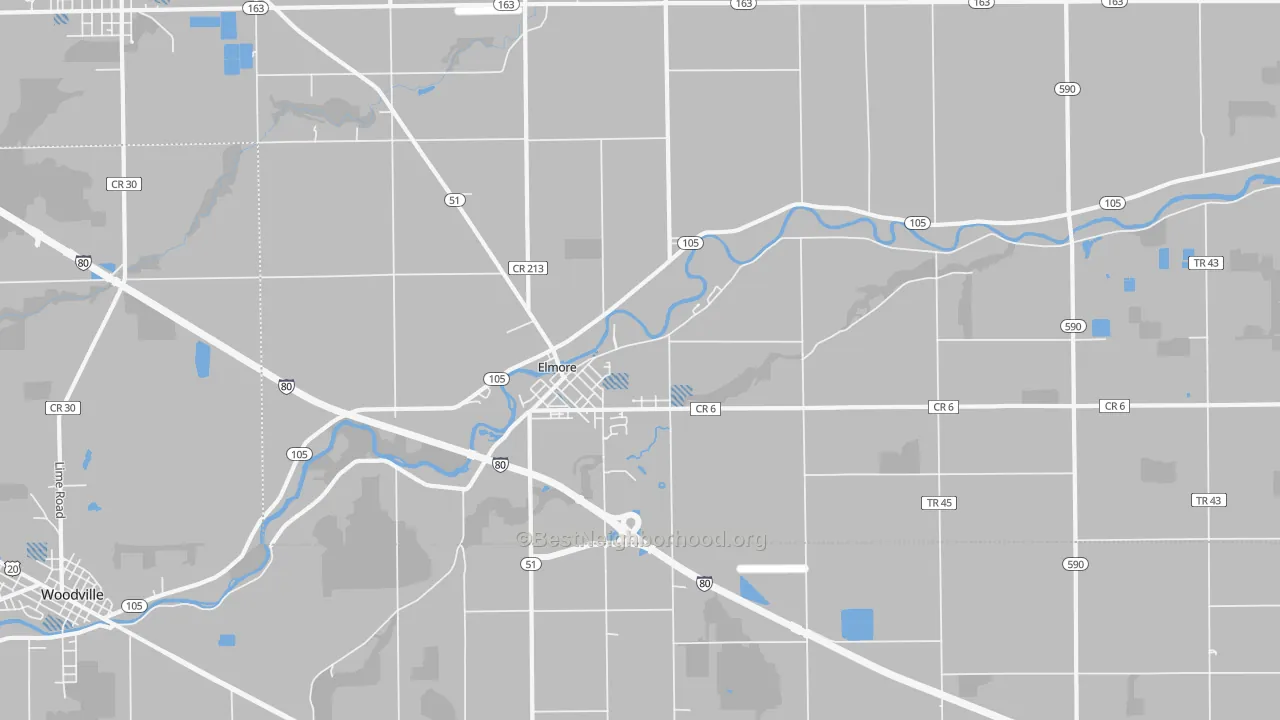 Transit Grade map of 43416, OH
