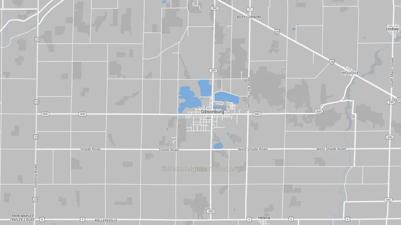 Transit Grade map of 43431, OH