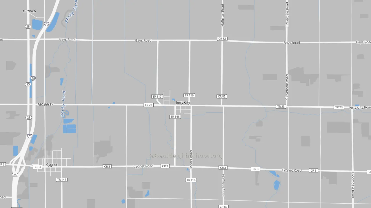 Transit Grade map of 43437, OH