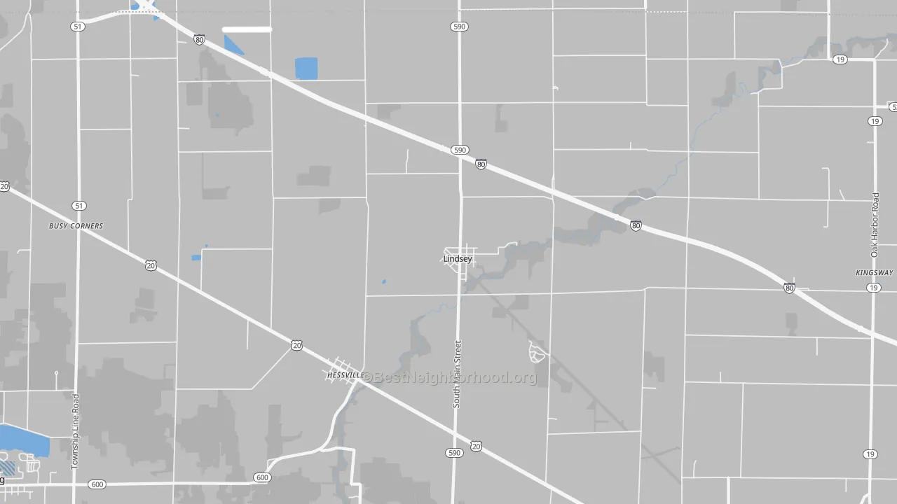 Transit Grade map of 43442, OH