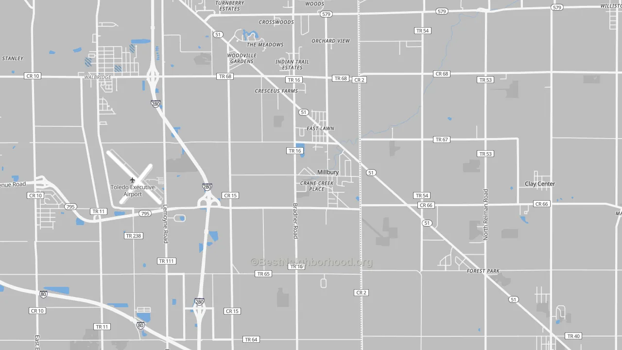 Transit Grade map of 43447, OH