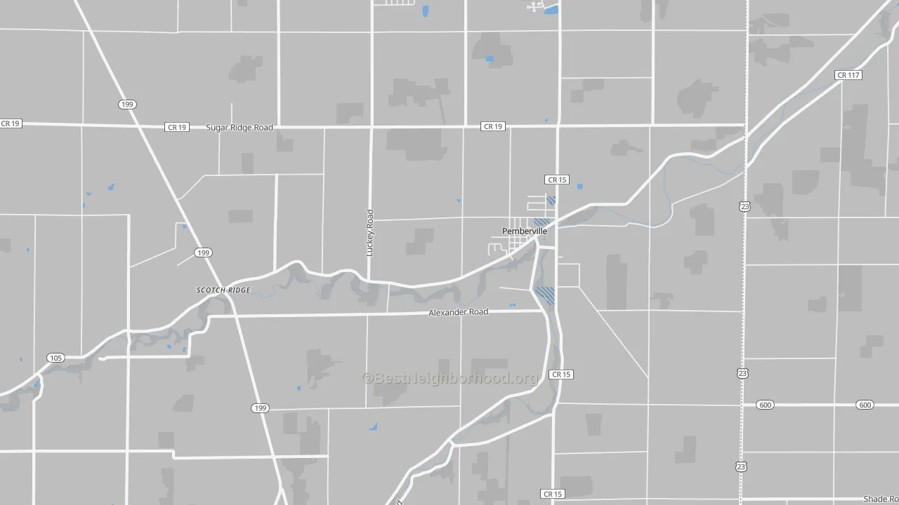 Transit Grade map of 43450, OH