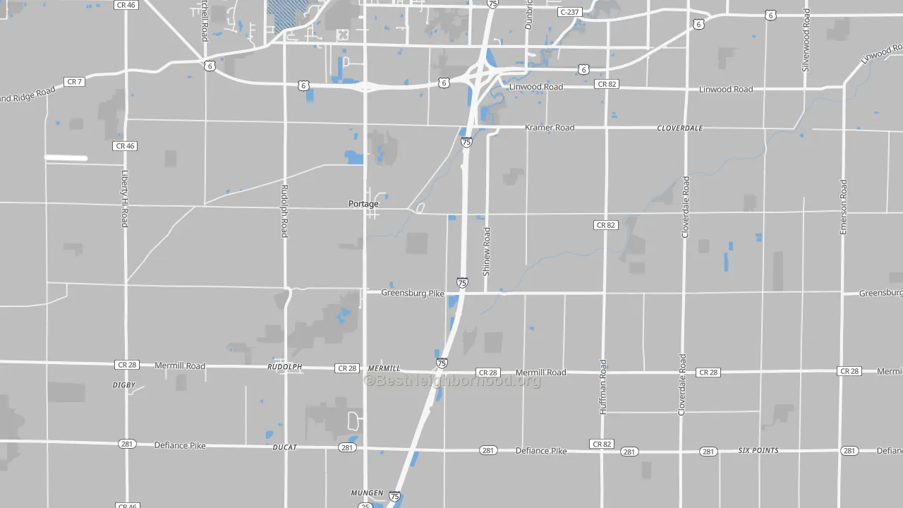 Transit Grade map of 43451, OH