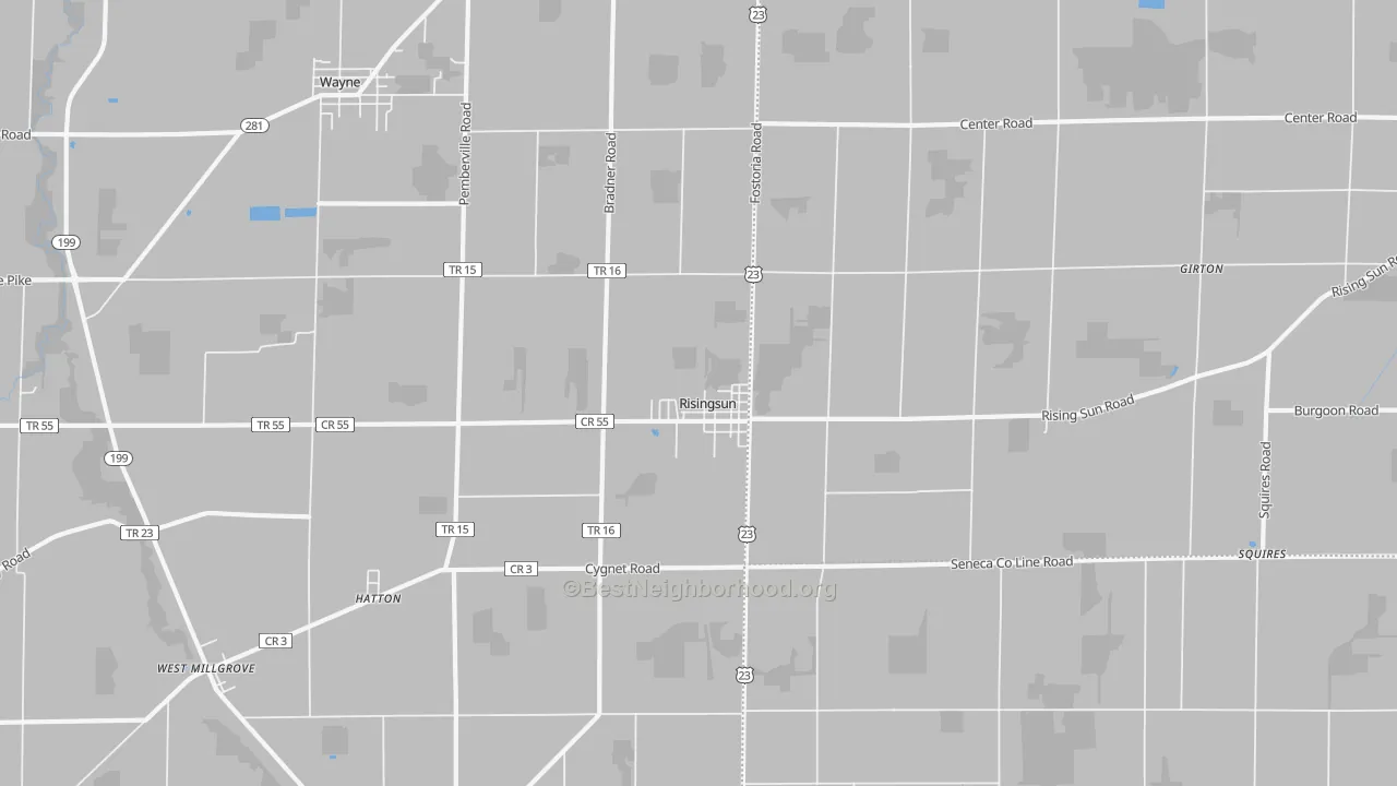 Transit Grade map of 43457, OH