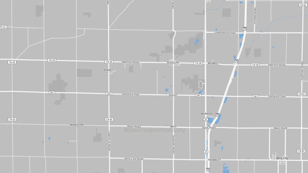 Transit Grade map of 43462, OH