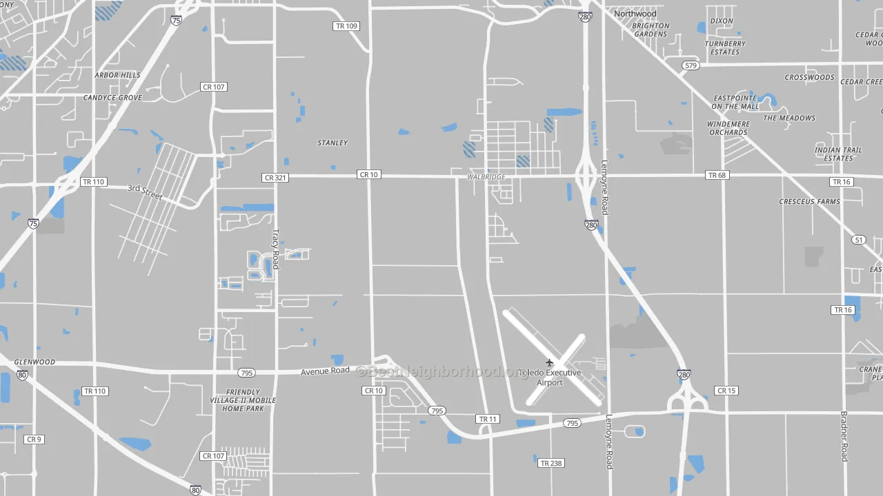 Transit Grade map of 43465, OH