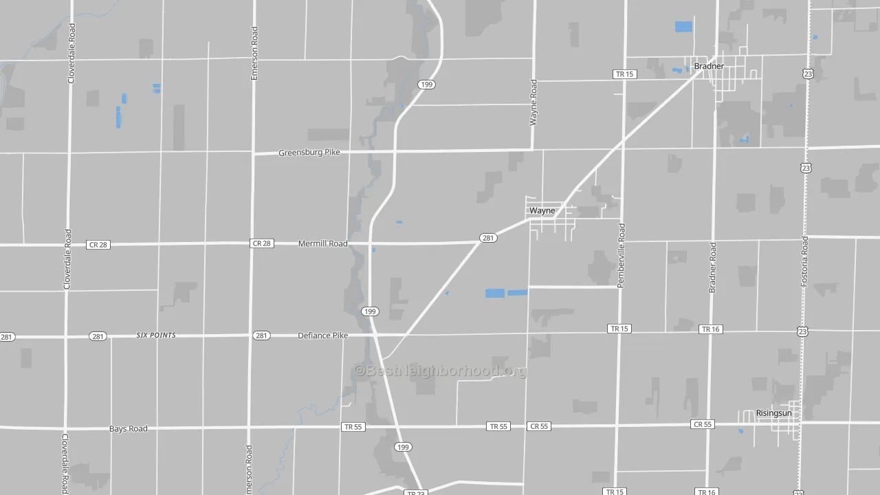 Transit Grade map of 43466, OH