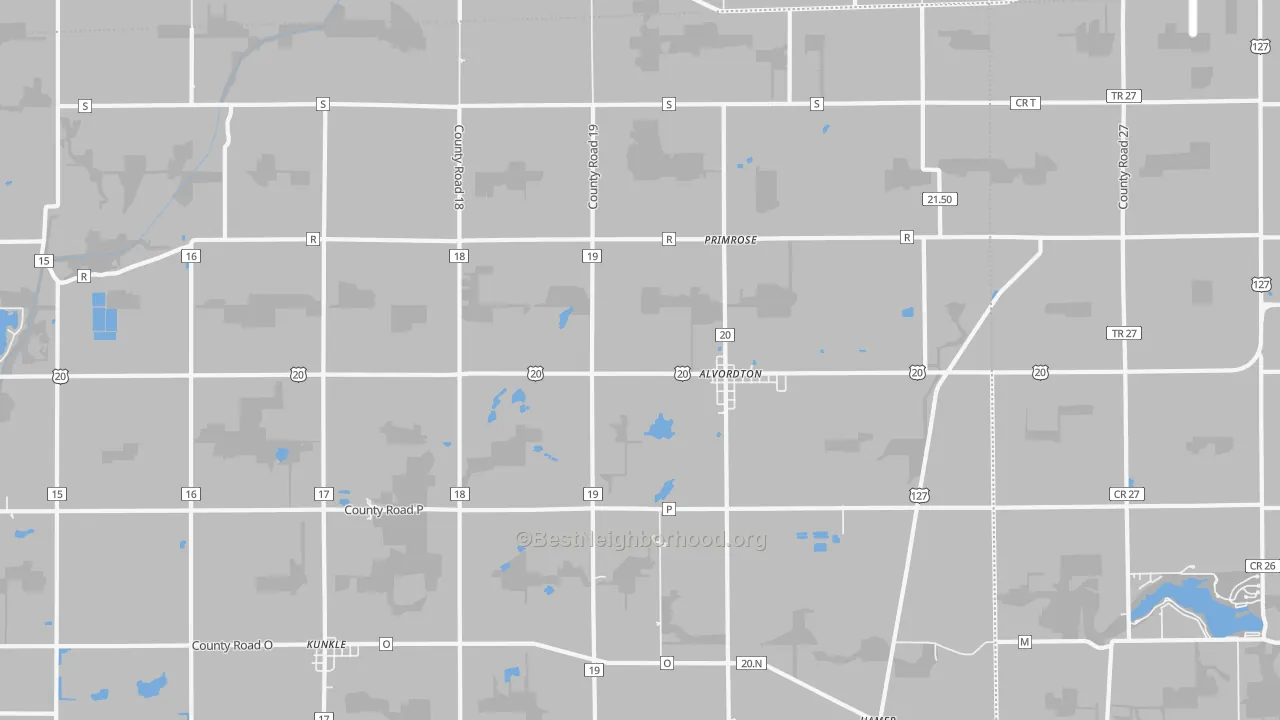 Transit Grade map of 43501, OH