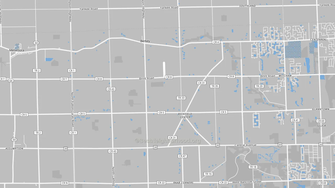 Transit Grade map of 43504, OH