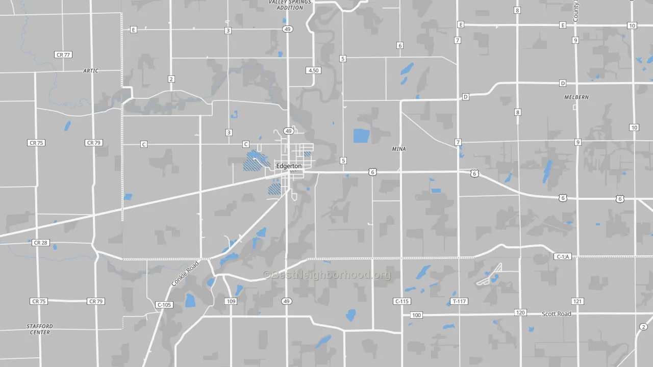 Transit Grade map of 43517, OH
