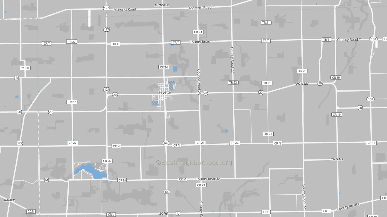 Transit Grade map of 43521, OH