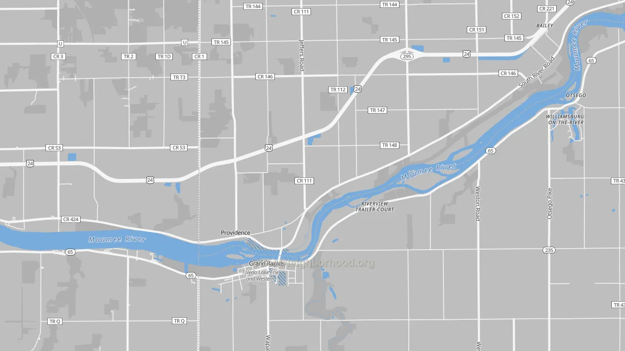 Transit Grade map of 43522, OH