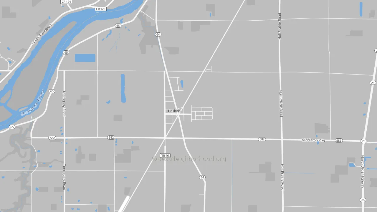 Transit Grade map of 43525, OH