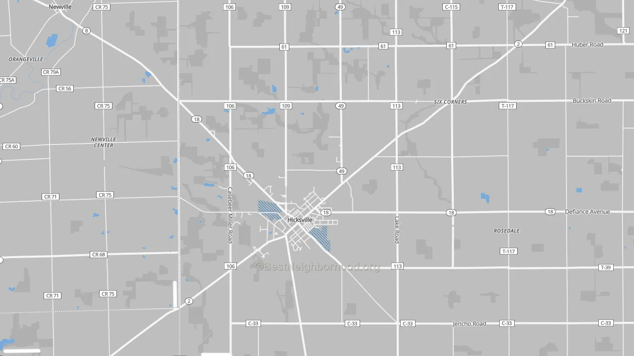 Transit Grade map of 43526, OH
