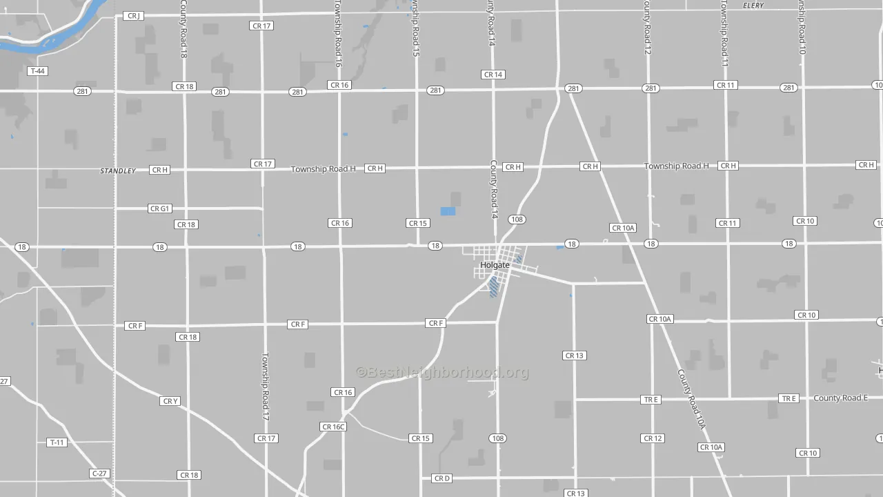 Transit Grade map of 43527, OH