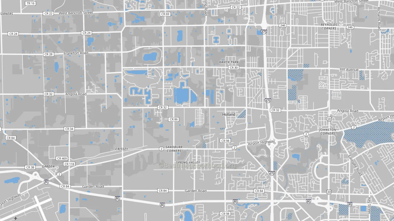 Transit Grade map of 43528, OH