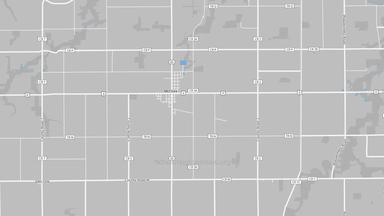 Transit Grade map of 43534, OH