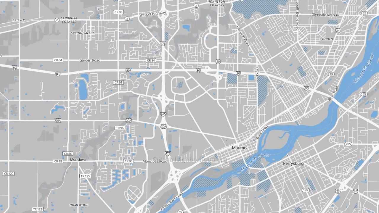 Transit Grade map of 43537, OH