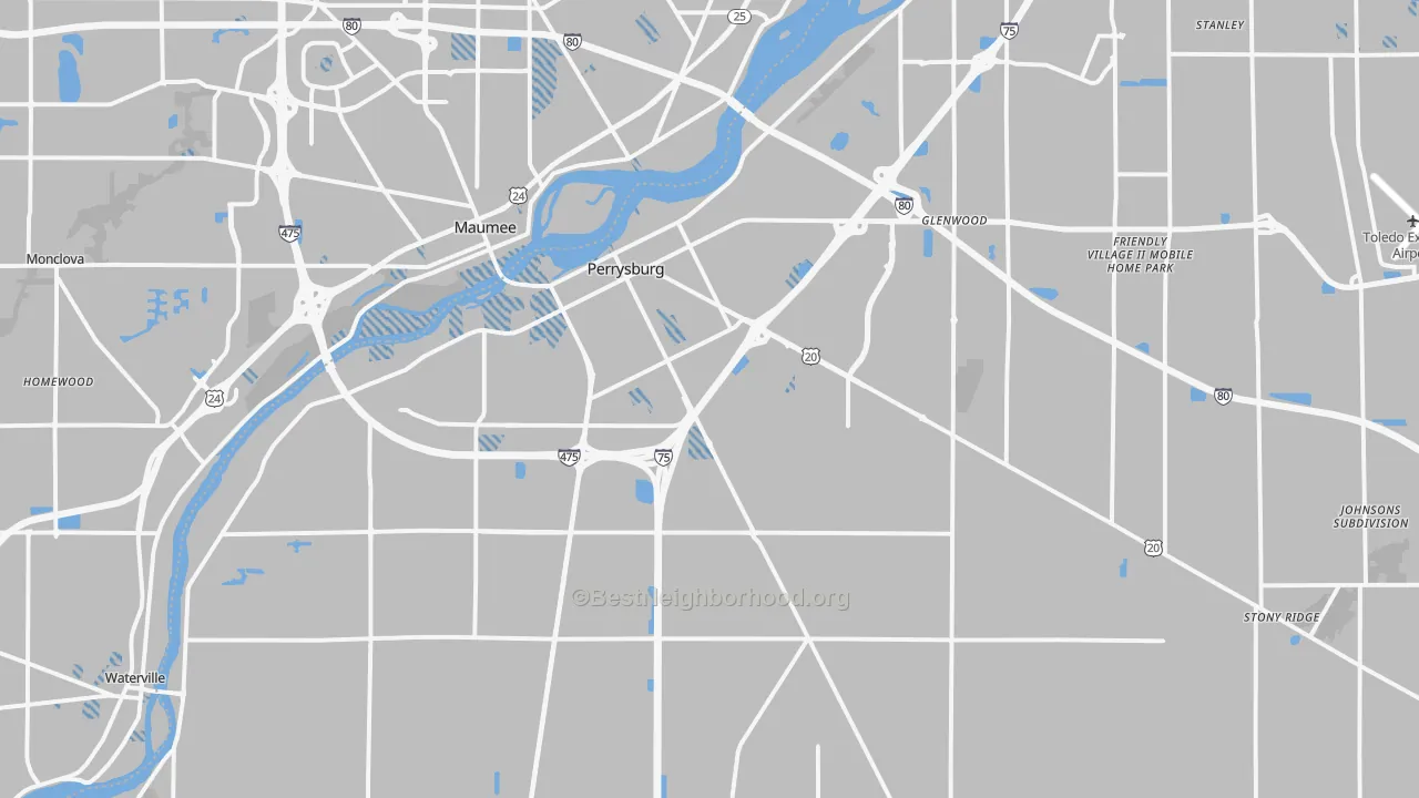 Transit Grade map of 43551, OH
