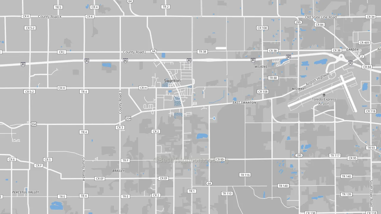 Transit Grade map of 43558, OH