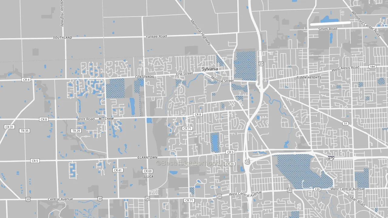 Transit Grade map of 43560, OH