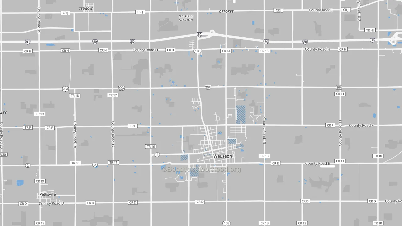 Transit Grade map of 43567, OH