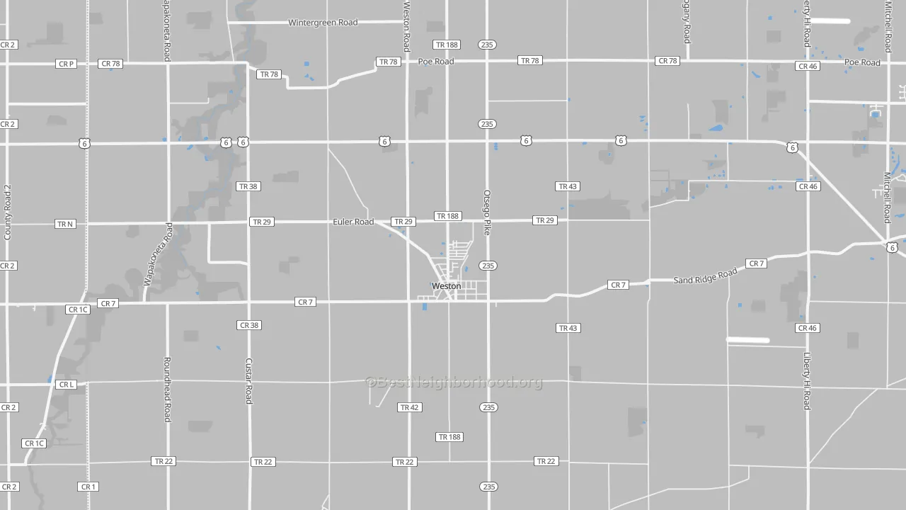 Transit Grade map of 43569, OH