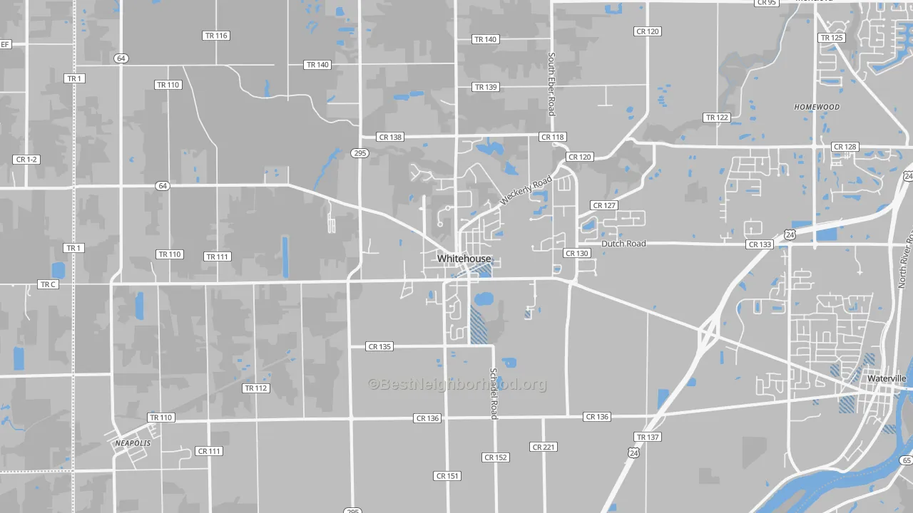 Transit Grade map of 43571, OH