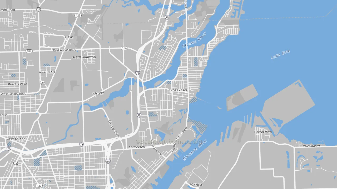 Transit Grade map of 43611, OH