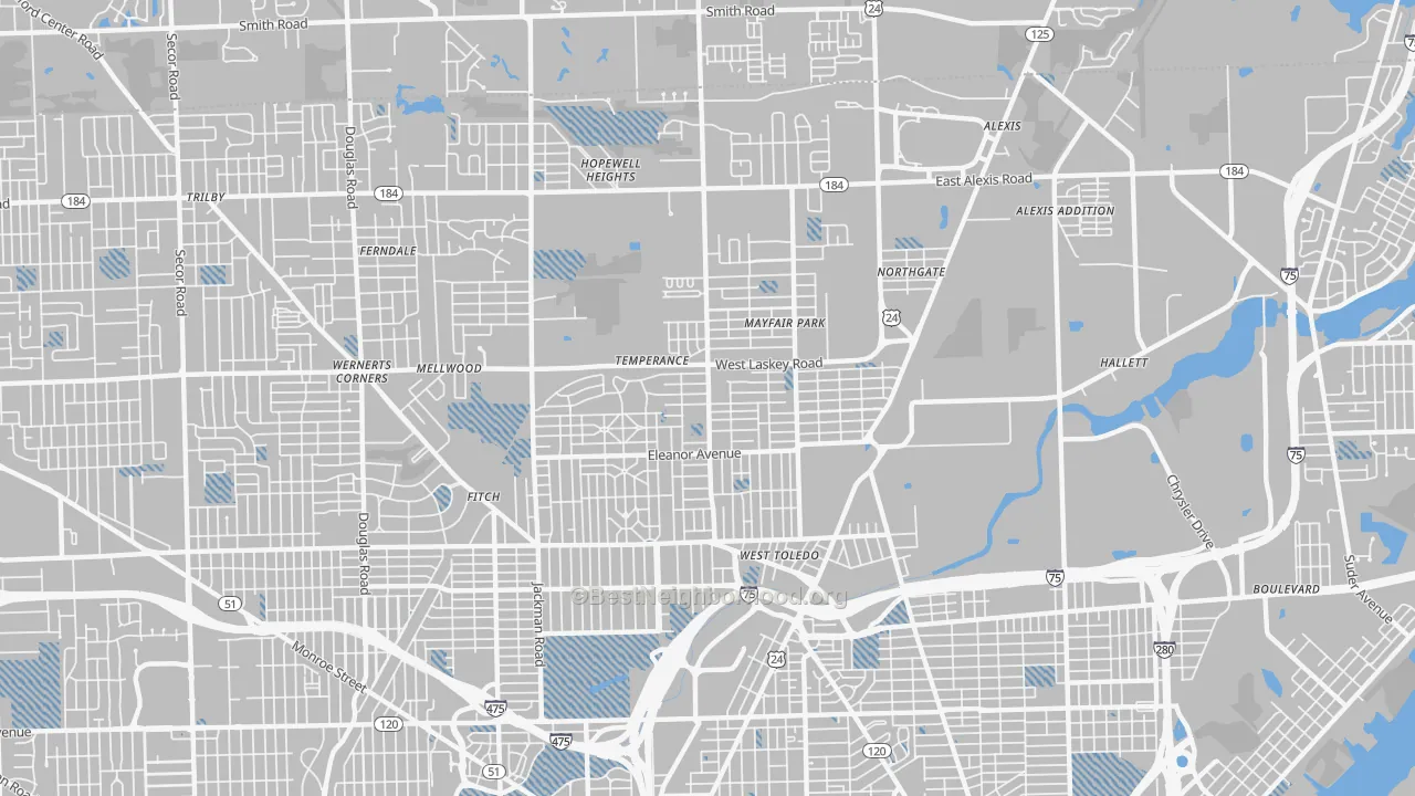 Transit Grade map of 43612, OH